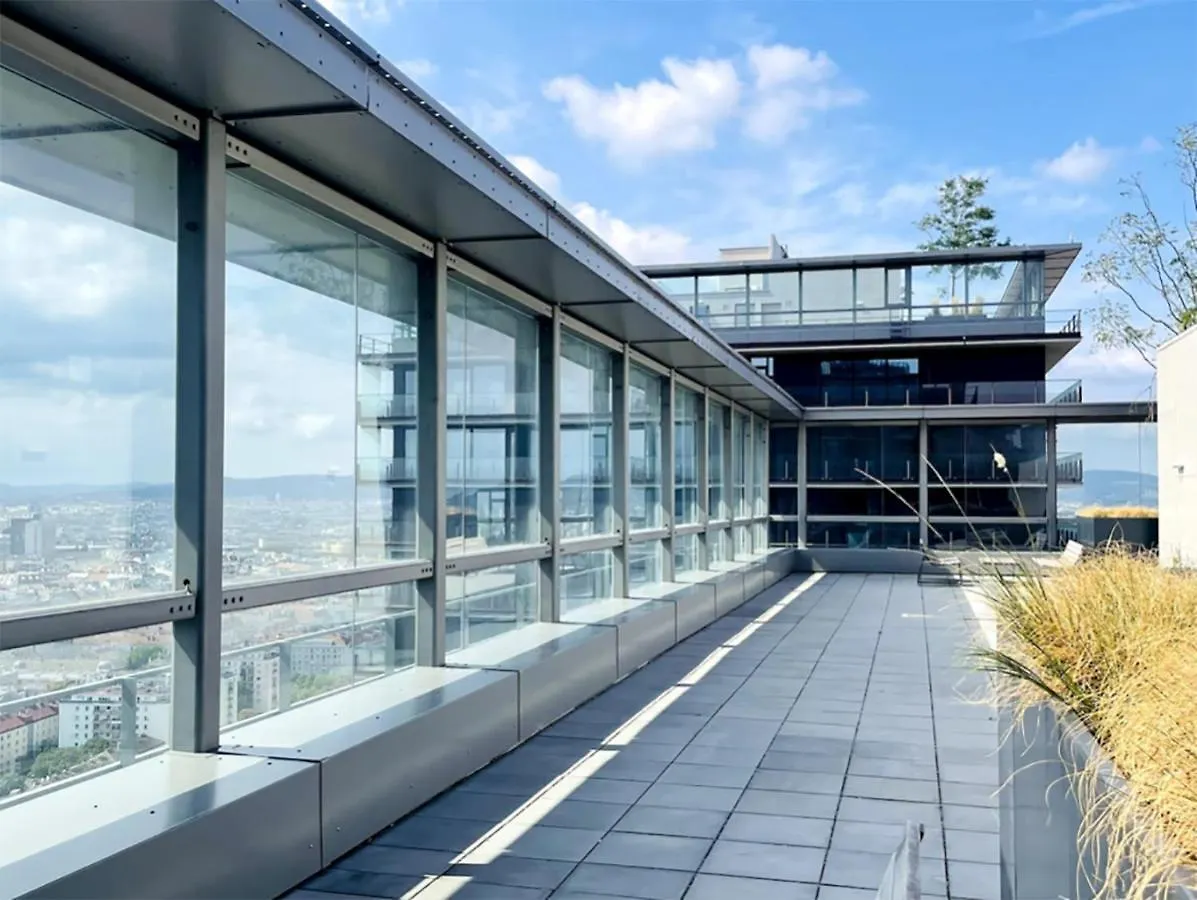 Sunrise Above Sky With Rooftop Pool Vienna